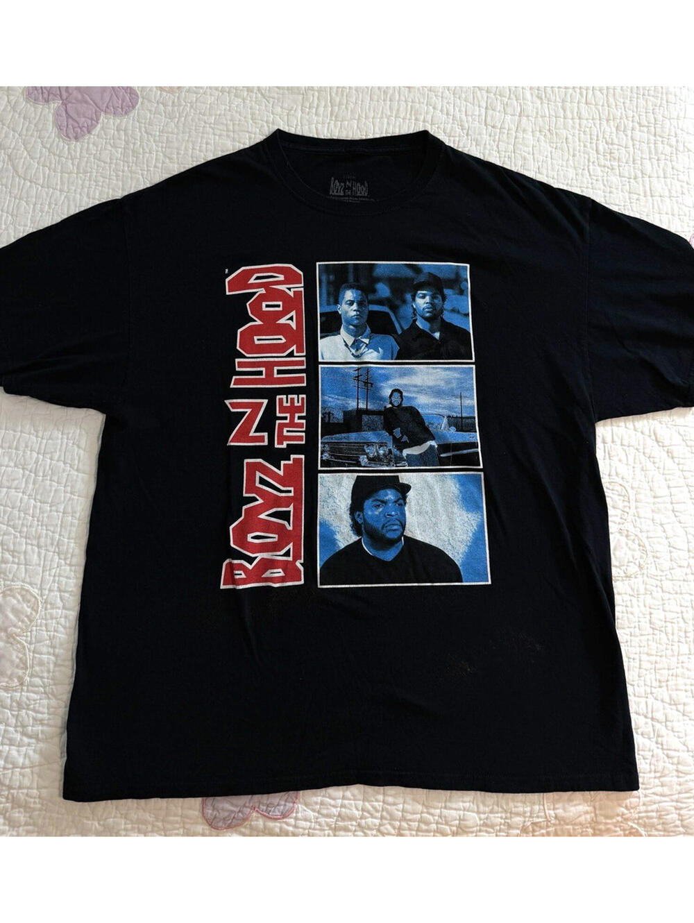 Boyz N the Hood Movie Graphic T-Shirt Mens XL Black Ice Cube Crew Neck